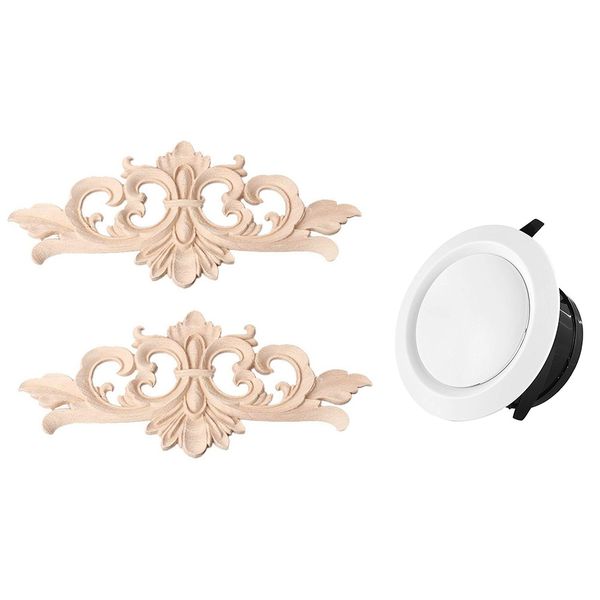 2 Pieces Abs Adjustable Air Vent Round Soffit Exhaust Vent White 4 Inch