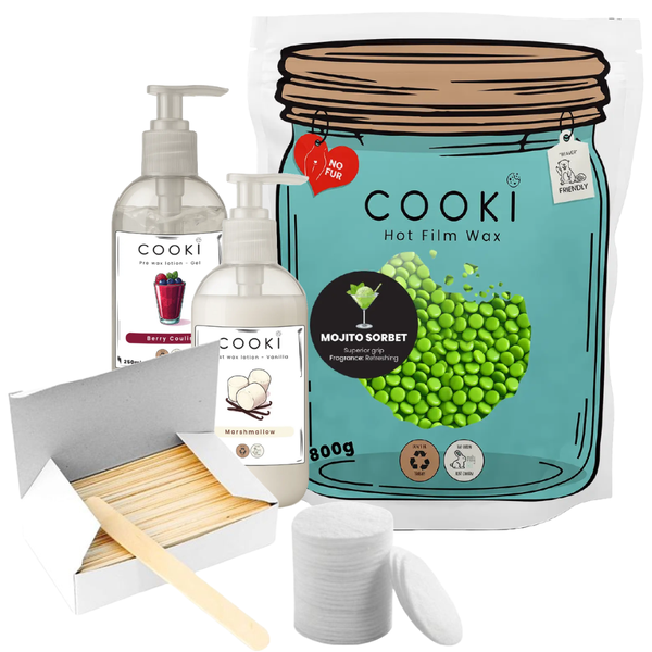 Cooki Mojito Sorbet Hot Film Waxing Kit, Personal/home use waxing kit