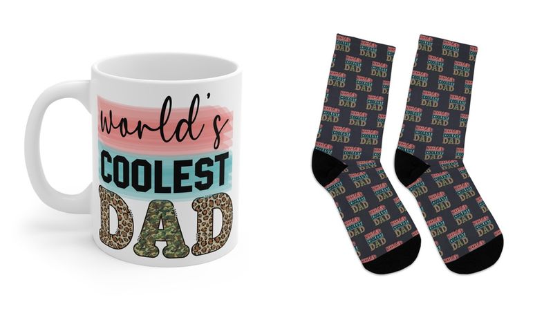 World's Coolest Dad Mug &amp; Sock Combo Set