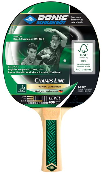 Donic-Schildkrot Champs Line 400 Table Tennis Bat