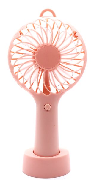 Mini Hand Held Rechargeable Fan with Base - Pastel Purple