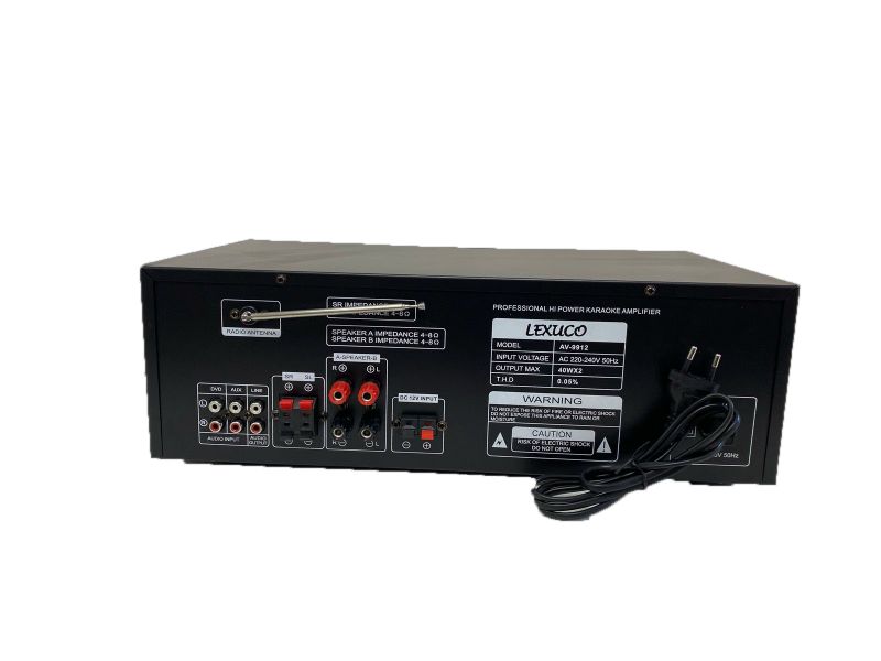 Lexuco Power Amp. 4 Channels &amp; Clean Sound(AV-9912)
