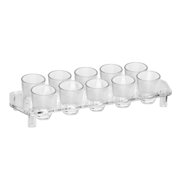 Tandy by Eetrite - Shot Glasses With Tray - Clear