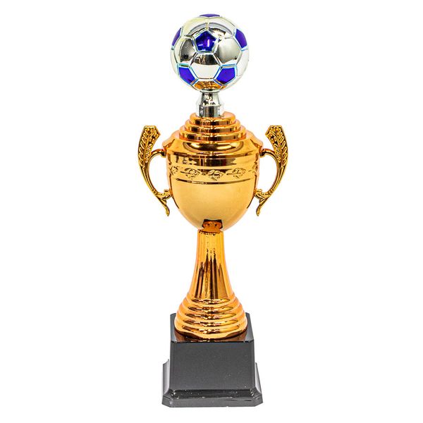 Bronze Soccer Trophy on Black Base - 31cm Height