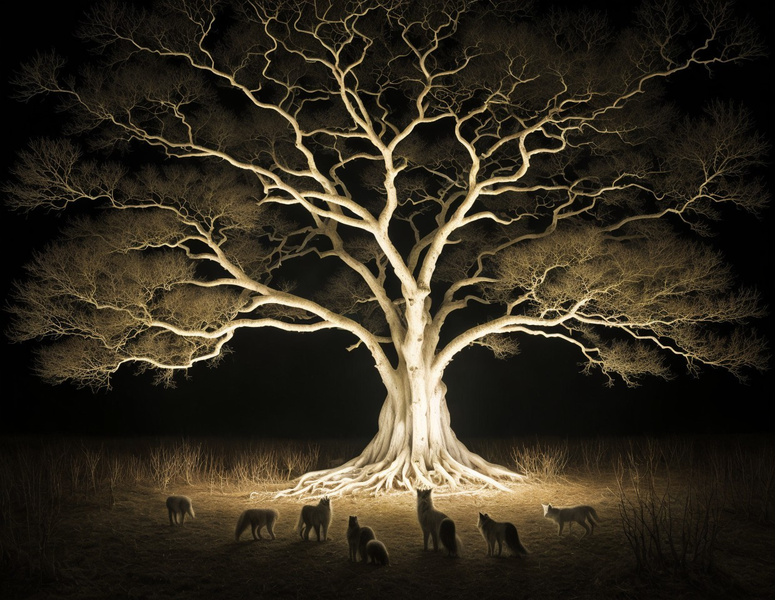 Canvas Wall Art Decor - Pack Of Wolves In The Forest Artwork