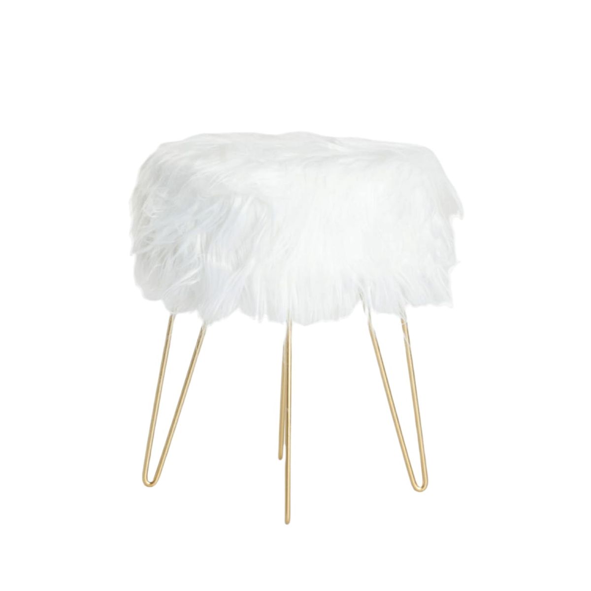 Fur Stool White Shop Today. Get it Tomorrow!