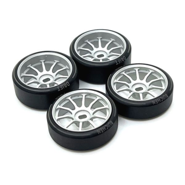 4Pcs Hard Drift Tire Tyre Wheel Rim For Wltoys Mini-Z 1/28 Rc Car 2