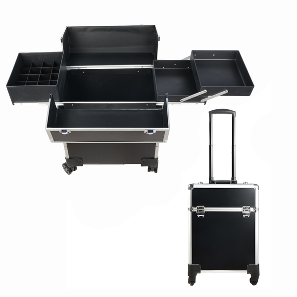 Makeup Train Case Trolley Cosmetic Case Trolley Tattoo Kit Beauty Box