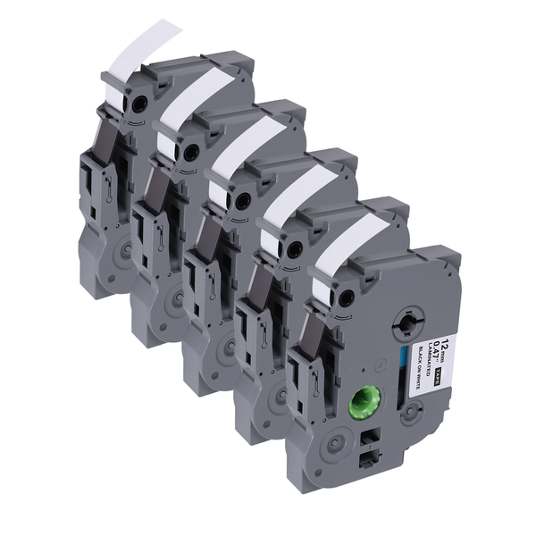 5-Pack Label Maker Tape for Brother TZe-231 TZ-231 Laminated P-Press