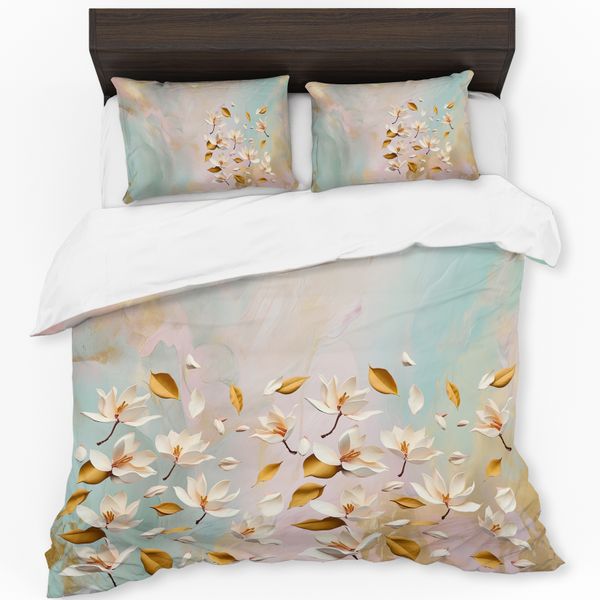 Gold Leaves Duvet Cover Set image