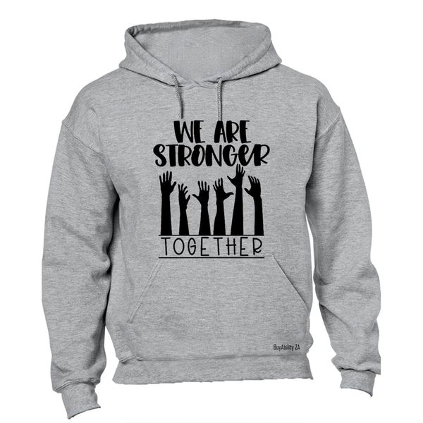 Stronger Together - Mens - Hoodie - Grey