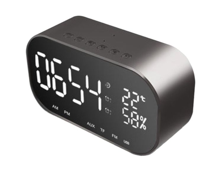 LED Livingroom Alarm Clock Portable BT Wireless Mini Subwoofer Speaker