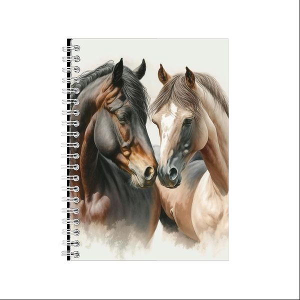 2 Horses In Love A5 Spiral Notepad B-Day Gift