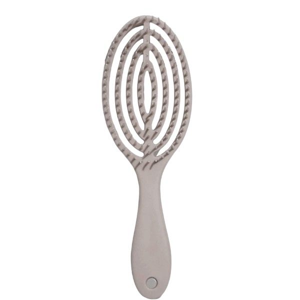 High Quality Plain Hollowed Out Wet Hair Brush - Beige