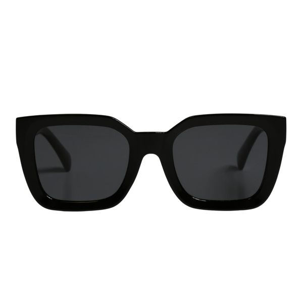 Superfine Santos Square Black Sunglasses