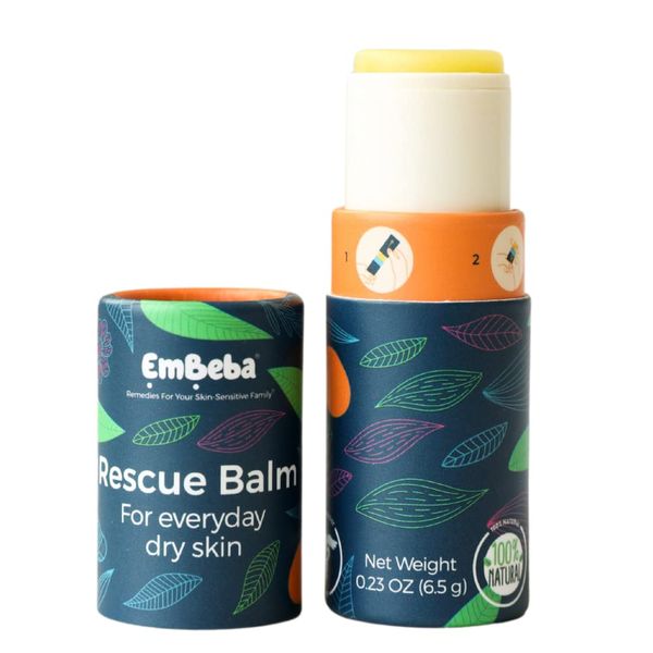 EmBeba Natural Rescue Balm Targeted Relief For Dry, Irritated Skin