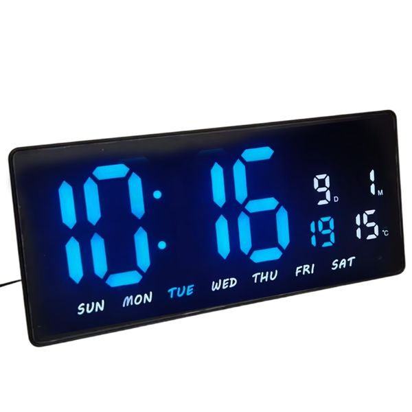 LED Dual-Color Digital Display Clock - Wall Clock, Desktop Clock
