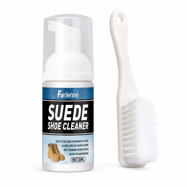 Suede &amp; Boot Foam Cleaner with Brush | Stain Remover 30ml