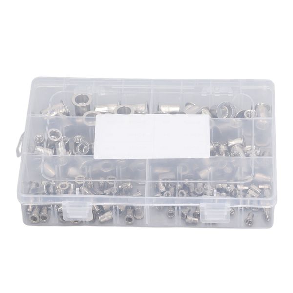 190 Pieces Carbon Steel Flange Rivet Nuts (M3-M12)
