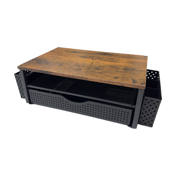 Double-Layer Monitor Stand with Drawer &amp; Pen Holder