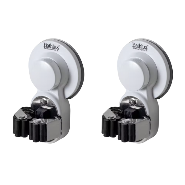 Multi-Functional Mop and Broom Holders with Suction Cup - 2 Pack