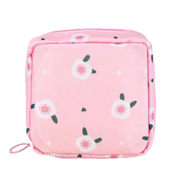 High Quality Multifunctional Mini Travel Sanitary Pouch - Pink