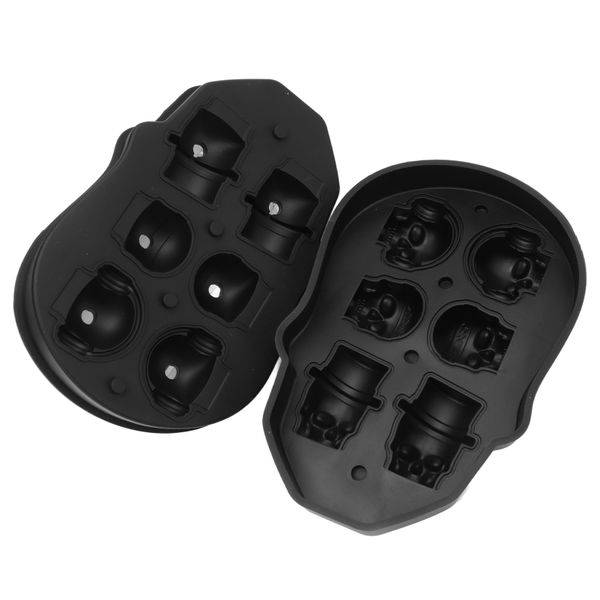 3D Skull Silicone Ice Tray For Baking - 2 Pieces