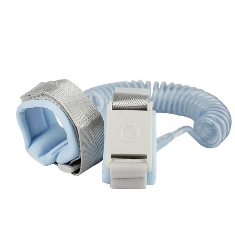 Children lockable safety wrist band / harness with wires