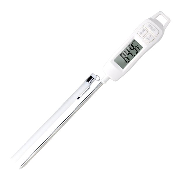 Stainless Steel Digital Cooking Thermometer - White
