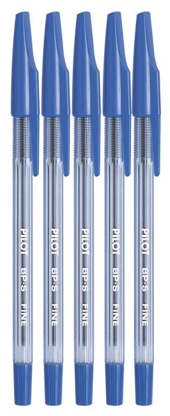 Pilot BP-S Fine Ballpoint Pen Pack of 5 - Blue