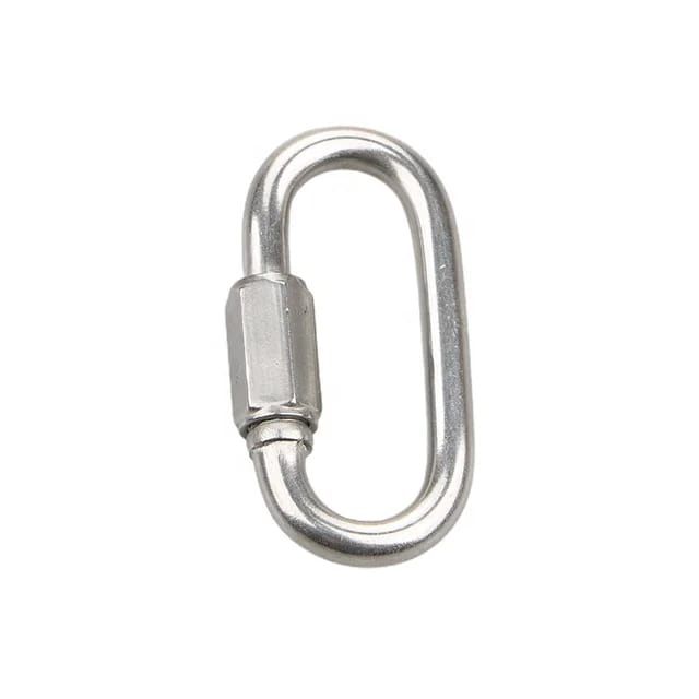 Screw Lock Carabiner Quick Links Safety Snap Hook Chain Connecting Ring