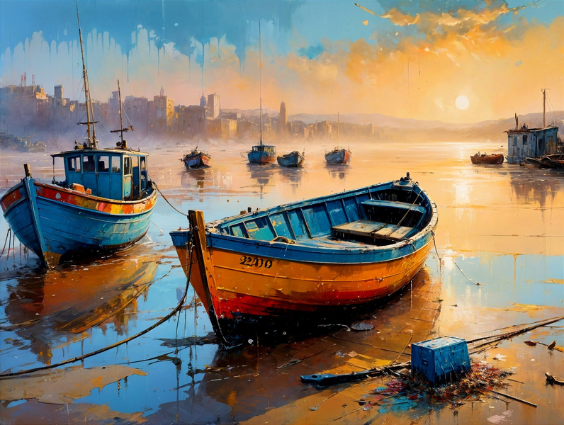 Canvas Home Decor Wall Art - Harbor Serenity