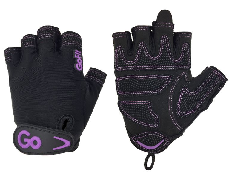 GoFit Women's Cross Training X-Trainer Fitness Gloves - Black/Purple