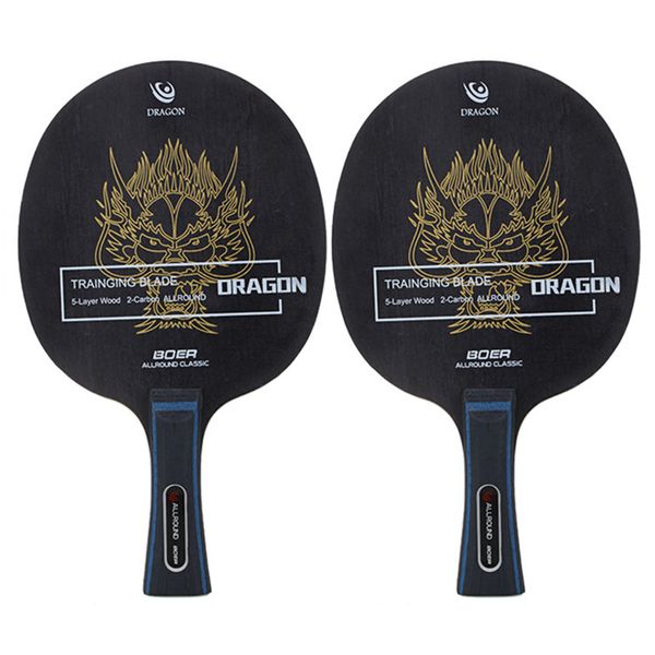Boer 2X Ping Pong Racket 7 Ply Table Tennis Accessories Long Handle