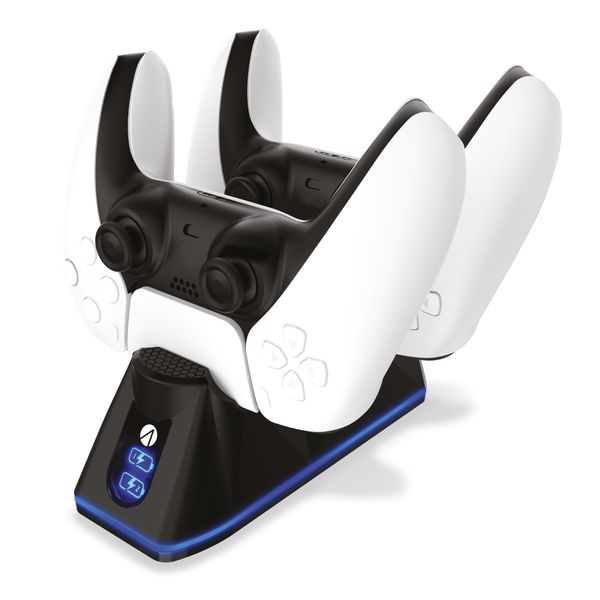 PS5 Twin USB Charging Dock &amp; Play &amp; Charge Cable - Black