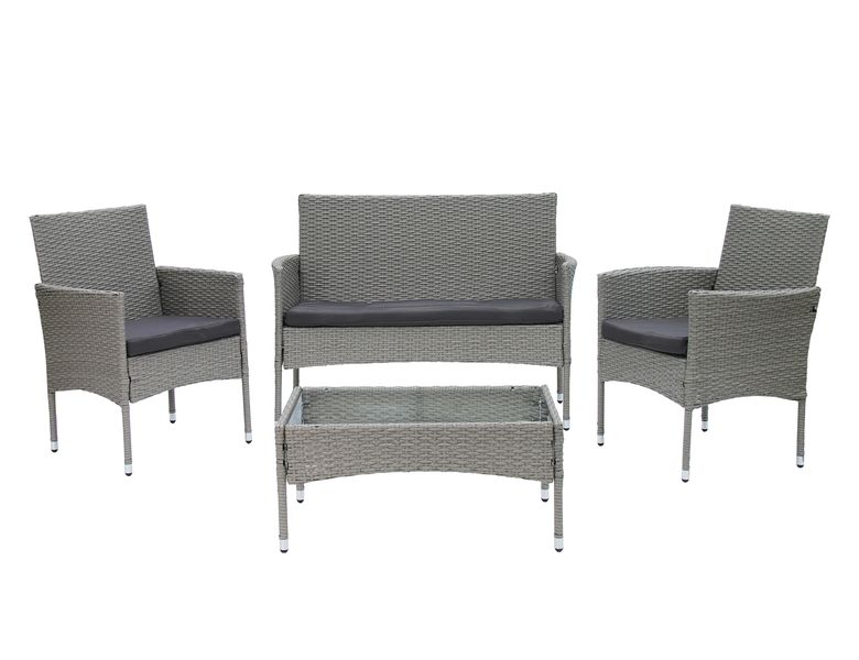 Outdoor furniture-4 piece Jakarta marbled grey -Fine living