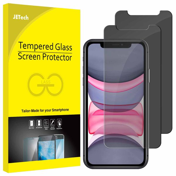 JETech iPhone 11 and iPhone XR, Anti-Spy Privacy Screen Protector 2-Pack