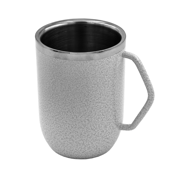 Leisure Quip White Hammertone Stainless Steel Double Walled Mug