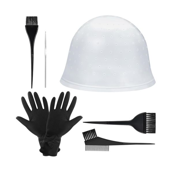 Hair Colour Highlighting Dye Cap Hair Dye Brush Tool Hair Styling Tools Set