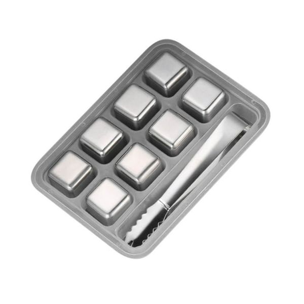 Set Of 8 Stainless Steel Ice Cubes BA-861