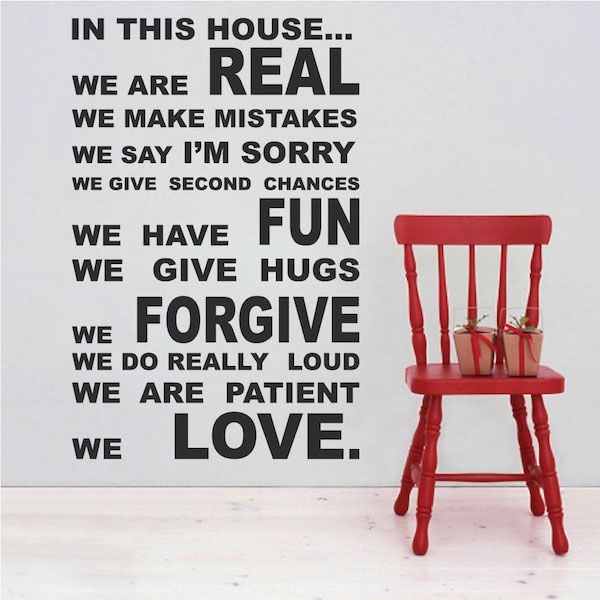 Imaging Architects In This House Quote Wall Decal