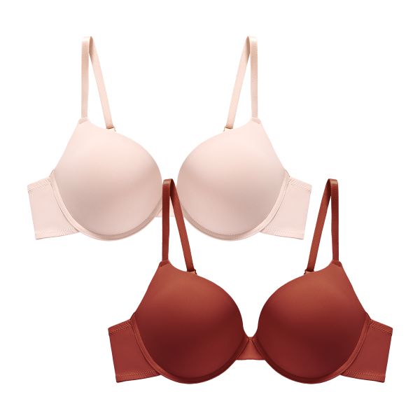 Luxe 2-Piece Sculpted Bra Set - Skin Tone &amp; Caramel