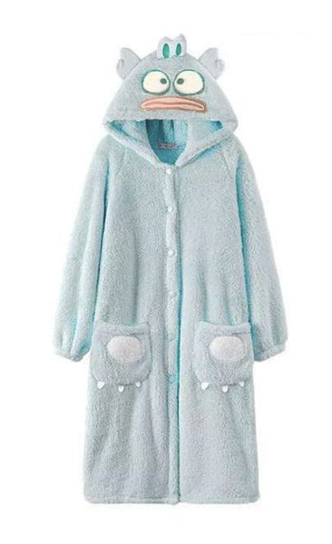 Clownfish Themed Coral Fleece Hooded Robe Funny Pajamas