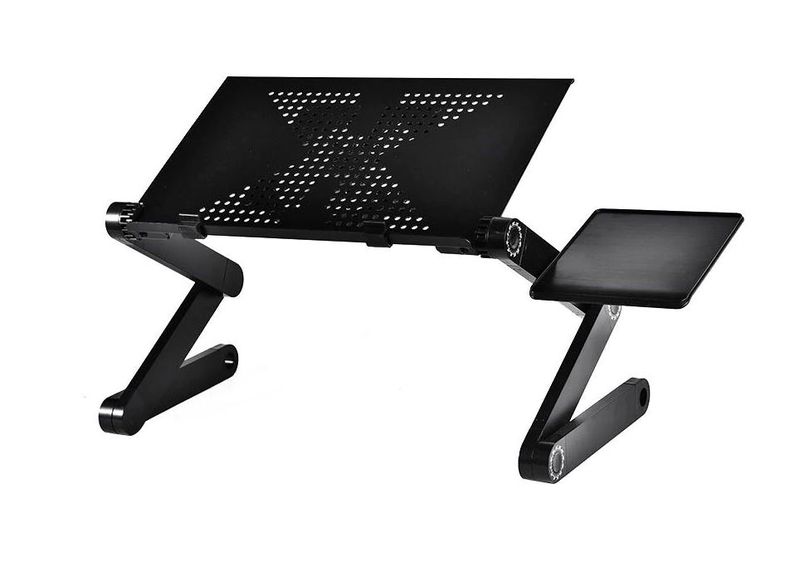 T8 Adjustable Aluminum Laptop Desk Table Ergonomic With Mouse Plate
