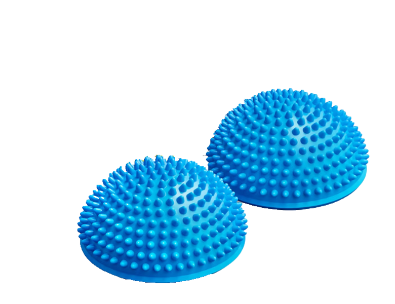 A Set Of Two Sensory Hemispheres For Balance Exercises