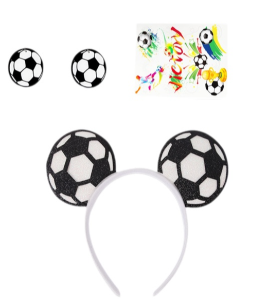 Football Fan Headband Accessory Bundle - 3 Complete Sets Included