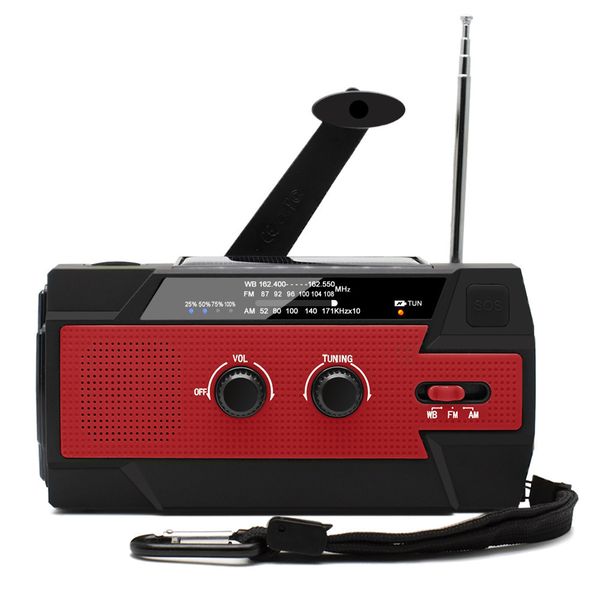 Emergency disaster prevention hand-cranked power radio, flashlight