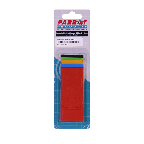 Parrot Products 15mm Flexible Magnetic Shapes Assorted - Pack of 50