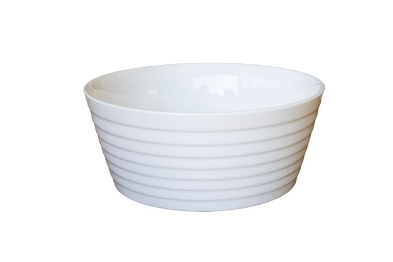 Home Classix - Ceramic Ribbed Salad Bowl