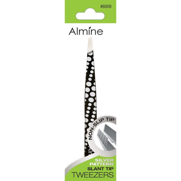 ANN06009 - Almine - Non-Slip Tweezers Silver Pattern - 4 Pack
